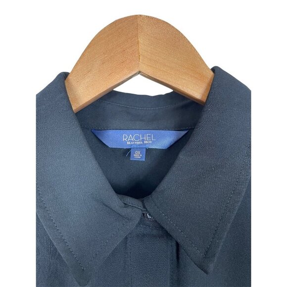 RACHEL ROY Najila Split Back Blouse In Black  (Plus Size) - Picture 5 of 9